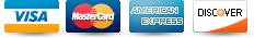 We proudly accept Visa, Mastercard, American Express & Discover